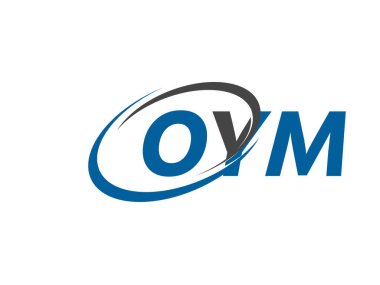 OYM yaratıcı logo tasarımı vektör çizimi