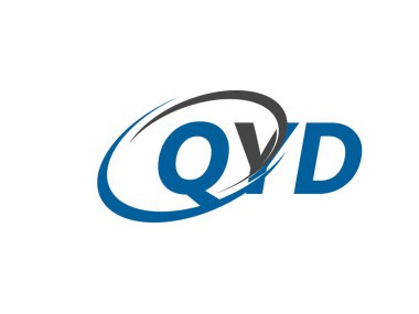 QYD yaratıcı logo tasarımı vektör çizimi