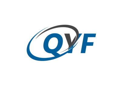 QYF yaratıcı logo tasarımı vektör çizimi