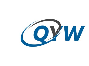 QYW yaratıcı logo tasarımı vektör çizimi