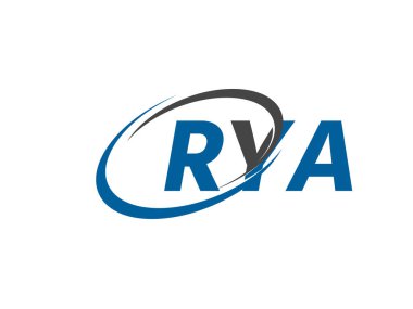 RYA yaratıcı logo tasarımı vektör çizimi