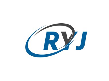 RYJ yaratıcı logo tasarımı vektör çizimi