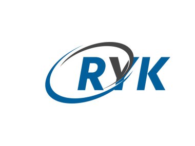 RYK yaratıcı logo tasarımı vektör çizimi