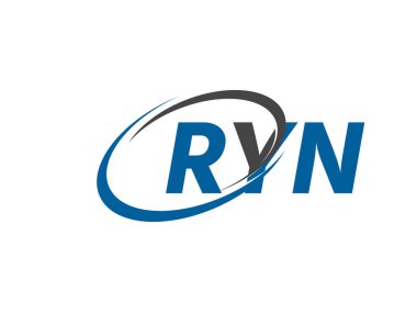 RYN yaratıcı logo tasarımı vektör çizimi