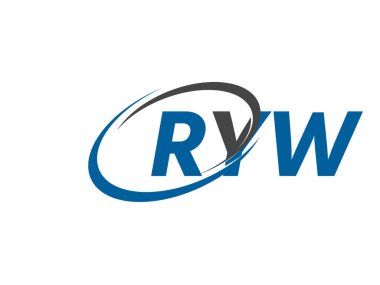 RYW yaratıcı logo tasarımı vektör çizimi