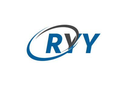 RYY yaratıcı logo tasarımı vektör çizimi