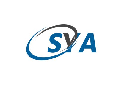 SYA yaratıcı logo tasarımı vektör çizimi