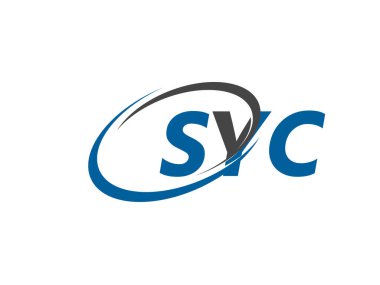 SYC yaratıcı logo tasarımı vektör çizimi