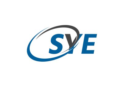 SYE yaratıcı logo tasarımı vektör çizimi