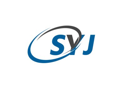 SYJ yaratıcı logo tasarımı vektör çizimi