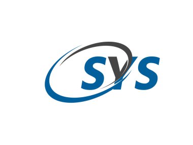 SYS yaratıcı logo tasarımı vektör çizimi
