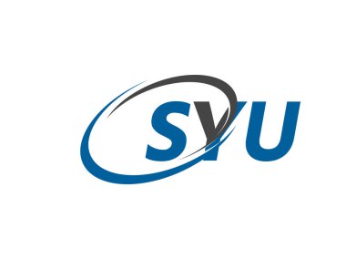 SYU yaratıcı logo tasarımı vektör çizimi