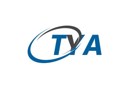 TYA yaratıcı logo tasarımı vektör çizimi