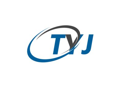 TYJ yaratıcı logo tasarımı vektör çizimi