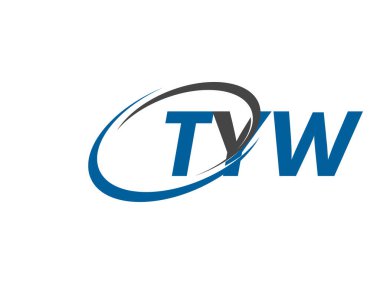 TYW yaratıcı logo tasarımı vektör çizimi
