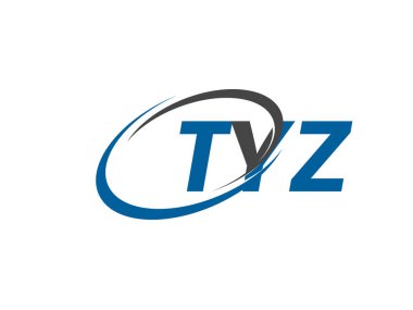 TYZ yaratıcı logo tasarımı vektör çizimi