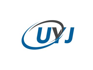 UYJ yaratıcı logo tasarımı vektör çizimi