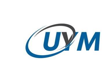 UYM yaratıcı logo tasarımı vektör çizimi