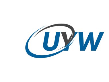 UYW yaratıcı logo tasarımı vektör çizimi