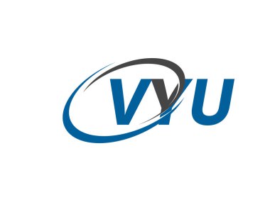 VYU yaratıcı logo tasarımı vektör çizimi
