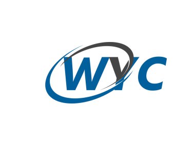 WYC yaratıcı logo tasarımı vektör çizimi