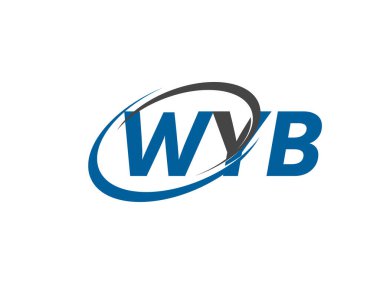 WYB yaratıcı logo tasarımı vektör çizimi