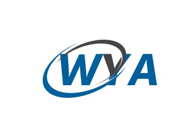 WYA yaratıcı logo tasarımı vektör çizimi