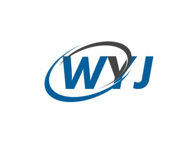 WYJ yaratıcı logo tasarımı vektör çizimi