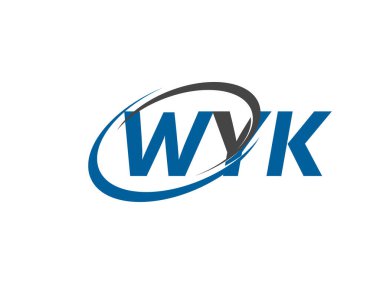 WYK yaratıcı logo tasarımı vektör çizimi