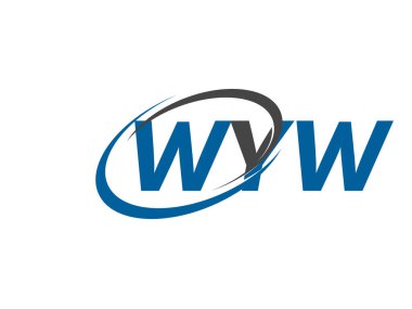WYW yaratıcı logo tasarımı vektör çizimi