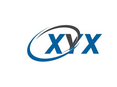 XYX yaratıcı logo tasarımı vektör çizimi
