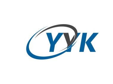 YYK yaratıcı logo tasarımı vektör çizimi