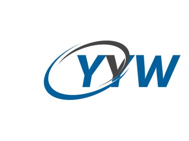 YYW yaratıcı logo tasarımı vektör çizimi
