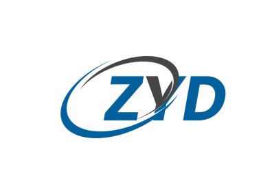 ZYD yaratıcı logo tasarımı vektör çizimi
