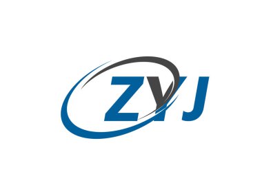 ZYJ yaratıcı logo tasarımı vektör çizimi