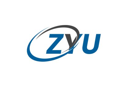 ZYU yaratıcı logo tasarımı vektör çizimi