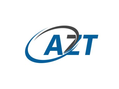 AZT yaratıcı logo tasarımı vektör çizimi