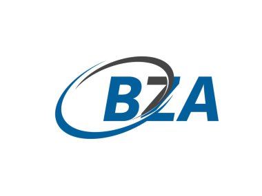 BZA yaratıcı logo tasarımı vektör çizimi