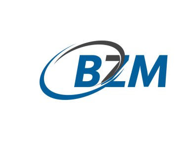 BZM yaratıcı logo tasarımı vektör çizimi