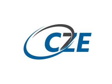 CZE yaratıcı logo tasarımı vektör çizimi