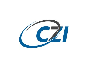 CZI yaratıcı logo tasarımı vektör çizimi