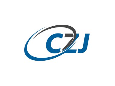 CZJ yaratıcı logo tasarımı vektör çizimi