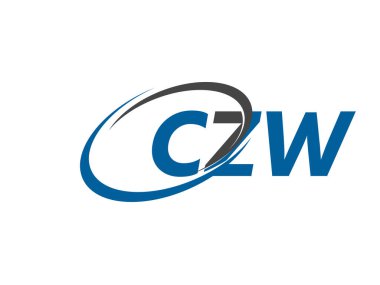CZW yaratıcı logo tasarımı vektör çizimi