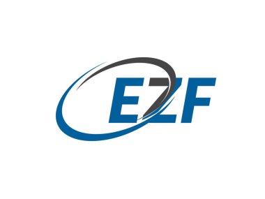 EZF yaratıcı logo tasarımı vektör çizimi