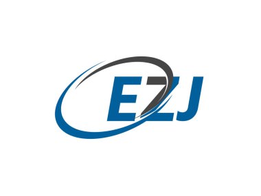 EZJ yaratıcı logo tasarımı vektör çizimi