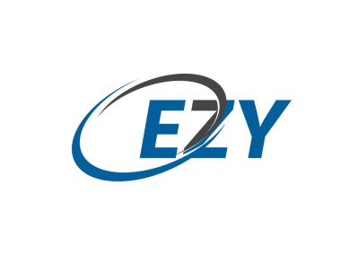 EZY yaratıcı logo tasarımı vektör çizimi