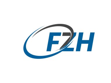 FZH yaratıcı logo tasarımı vektör çizimi