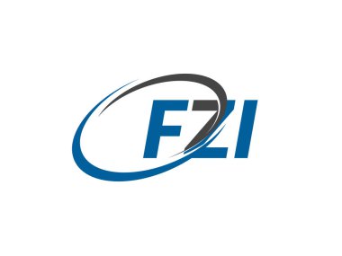 FZI yaratıcı logo tasarımı vektör çizimi