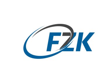 FZK yaratıcı logo tasarımı vektör çizimi