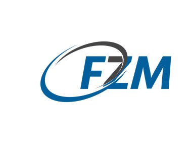 FZM yaratıcı logo tasarımı vektör çizimi